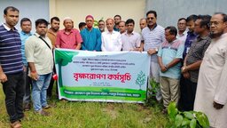 বগুড়ার শেরপুরে বাংলাদেশ পূজা উদযাপন পরিষদের বৃক্ষরোপণ কর্মসূচির উদ্বোধন