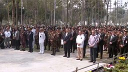 পিলখানা হত্যাকাণ্ডে শহীদদের কবরে রাষ্ট্রপতি ও প্রধানমন্ত্রীর শ্রদ্ধা