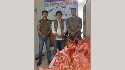 তাহিরপুরে ডিবি’র অভিযানে ৩,৭০৮ কেজি ভারতীয় ফুচকা জব্দ