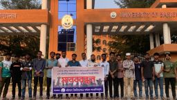 ঢাবিতে সাংবাদিকদের ওপর ছাত্রদলের হামলার প্রতিবাদে ববি সাংবাদিকদের মানববন্ধন