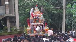 রাজবাড়ীতে বর্ন্যাঢ্য আয়োজনে  শ্রী শ্রী জগন্নাথ দেবের রথযাত্রা