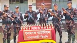 সুনামগঞ্জে ২৮ বিজিবির হাতে বিপুল পরিমাণ ভারতীয় মদ উদ্ধার
