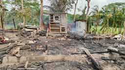 মাদকাসক্ত ছেলের আগুনে পুড়ল বিধবা মায়ের ঘর