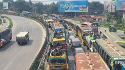 যমুনা সেতু এলাকায় ২৫ কিলোমিটার যানজট