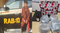 রাজবাড়ীতে ৫ কেজি গাঁজা ও বিদেশি মদসহ নারী মাদক ব্যবসায়ী গ্রেফতার