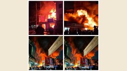 মধ্যরাতে আগুনে পুড়লো সুনামগঞ্জের হক সুপার মার্কেট, ক্ষয়ক্ষতি কয়েক কোটি টাকা