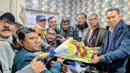 নীলফামারীতে সাংবাদিকদের সাথে বেগম জিয়ার ভাগ্নে "তুহিনের" শুভেচছা বিনিময়