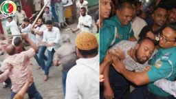 হামলার শিকার  জাতীয় পার্টির মিছিল, আহত একাধিক নেতাকর্মী