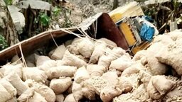 রাজবাড়ীতে আলুভর্তি ট্রাক উল্টে চালক নিহত