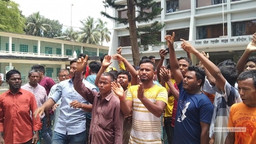 ইউএনও’র নির্দেশে, মন্দিরের জায়গা দখল করে রাস্তা!