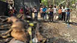আয়ের একমাত্র সম্বল দুটি গরু আগুনে পুড়ে মারা যাওয়ায় দিশেহারা কৃষক