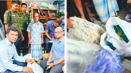 বাকেরগঞ্জে নিষিদ্ধ চায়না দুয়ারী জালের বিরুদ্ধে প্রশাসনের অভিযান"