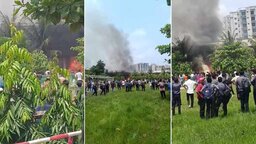 উত্তরায় বিমানবাহিনীর প্রশিক্ষণ বিমান বিধ্বস্ত, নিহত ১