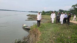বিষখালী নদীর ভাঙন পরিদর্শনে এমপি জামাল