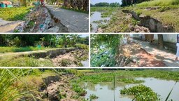 গোপালগঞ্জে নদী ও বাঁধে ভাঙ্গন, ৪২টি স্থান অধিক ঝুঁকিপূর্ণ