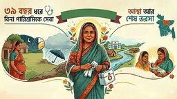 ৩৯ বছর ধরে বিনা পারিশ্রমিকে ধাত্রী সেবা দিয়ে যাচ্ছেন নালিতাবাড়ীর জমিলা বেগম
