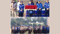 ফরিদপুরে নির্বাচন ও গণভোট উপলক্ষে জেলা পুলিশের ব্রিফিং প্যারেড অনুষ্ঠিত