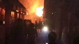 সৈয়দপুরে কয়েলের আগুনে ৯টি ঘর পুড়ে ছাই, নি:স্ব ৬ পরিবার