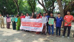 সাতক্ষীরায় প্রাণ সায়ের খাল রক্ষায় মানববন্ধন অনুষ্ঠিত