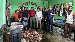 কোটালীপাড়ায় আড়ত থেকে ১৭০ কেজি পিরানহা জব্দ, আড়তদারকে জরিমানা