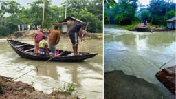 বেরিবাঁধ ভেঙে ৬ গ্রাম প্লাবিত, পানিবন্দি ৫ হাজার মানুষ