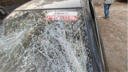 নীলফামারীতে সংবাদপত্রের  স্টিকারযুক্ত গাড়ি ভাঙচুর