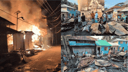 কৈখালী বাজারে মধ্যরাতে অগ্নিকাণ্ড: ১২ দোকান পুড়ে ছাই, আহত ৩ জন