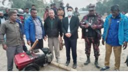 পঞ্চগড়ের তেঁতুলিয়ায় অবৈধভাবে পাথর বালু উত্তোলনে অভিযান পরিচালনা