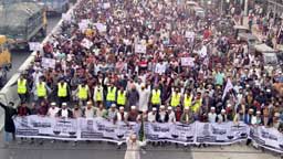 শেরপুরে দাঁড়িপাল্লার মিছিলে মানুষের ঢল, নেতৃত্বে মাওলানা দবিবুর