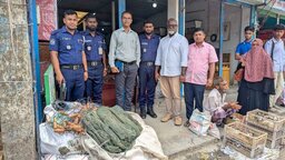 ব্রাহ্মণবাড়িয়ায় ৫ হাজার মিটার কারেন্ট জাল ও ২০০ রিং জাল জব্দ