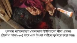 পাইকগাছায় বিধবা নারীকে কুপিয়ে হত্যা