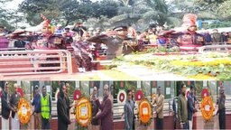বিজয় দিবসে বীরশ্রেষ্ঠ নূর মোহাম্মদ শেখের সমাধীস্থলে পুস্পার্ঘ্য অর্পণ